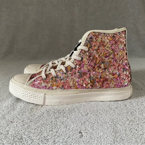 Converse Shoes Womens 6 Multi White Chuck Taylor Premium Hi Sparkle 527880C - Picture 4 of 9